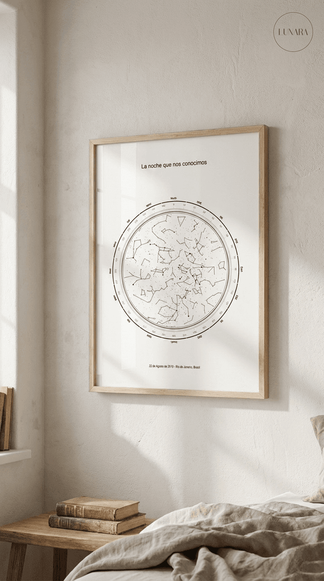 Mapa estelar en habitación